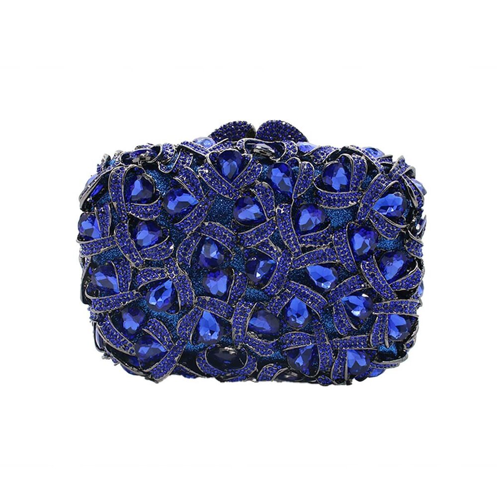6206 Sparkly Crystal Clutch Rhinestone Purse Diamond Evening Bag Bridal